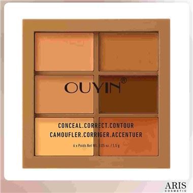 Νέα 6 Color Cosmetics Cream Contour and Highlighting Kit Makeup Color Correcting Cream Concealer Camouflage Makeup Palette