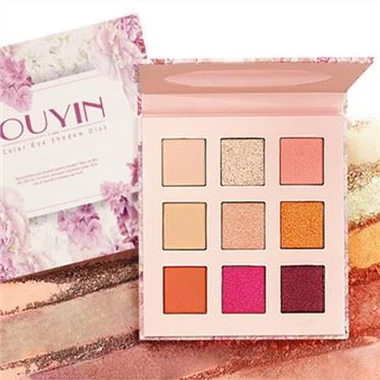 9 Colorful Shimmer Waterproof Pigment Eyeshadow Palette